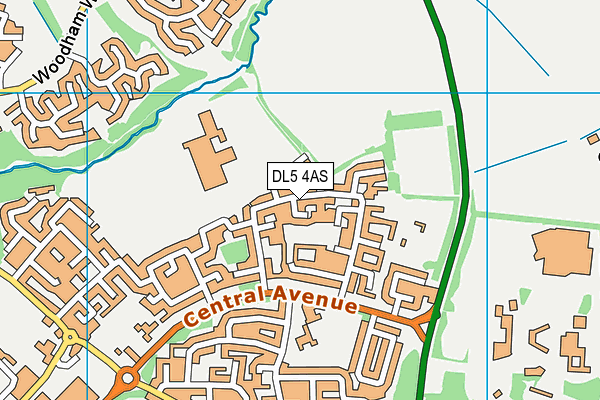 DL5 4AS map - OS VectorMap District (Ordnance Survey)