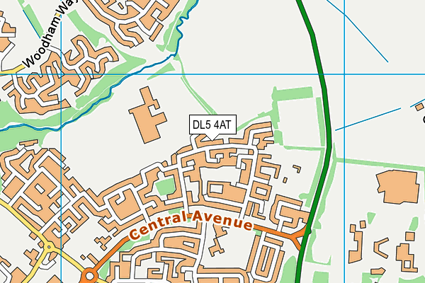 DL5 4AT map - OS VectorMap District (Ordnance Survey)