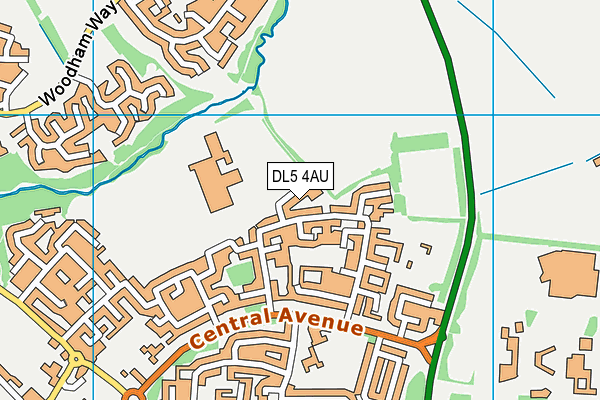 DL5 4AU map - OS VectorMap District (Ordnance Survey)