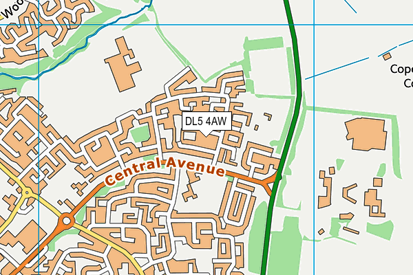 DL5 4AW map - OS VectorMap District (Ordnance Survey)