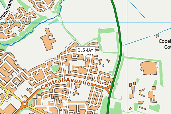 DL5 4AY map - OS VectorMap District (Ordnance Survey)