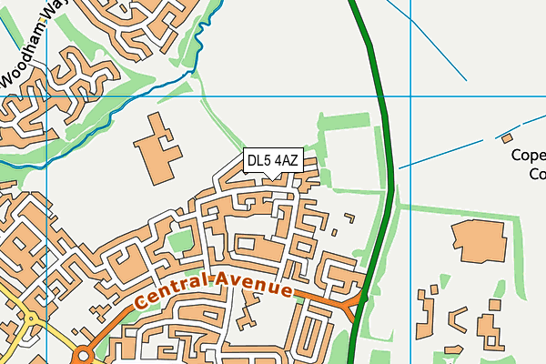 DL5 4AZ map - OS VectorMap District (Ordnance Survey)