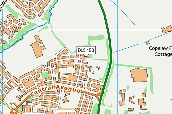 DL5 4BB map - OS VectorMap District (Ordnance Survey)