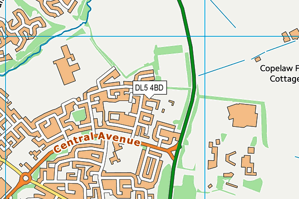 DL5 4BD map - OS VectorMap District (Ordnance Survey)
