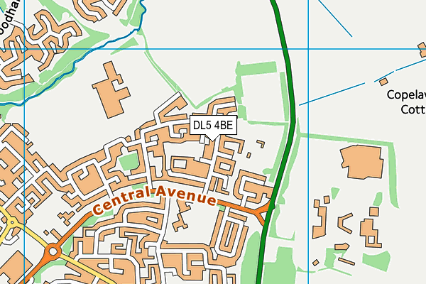 DL5 4BE map - OS VectorMap District (Ordnance Survey)