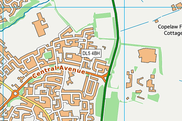 DL5 4BH map - OS VectorMap District (Ordnance Survey)