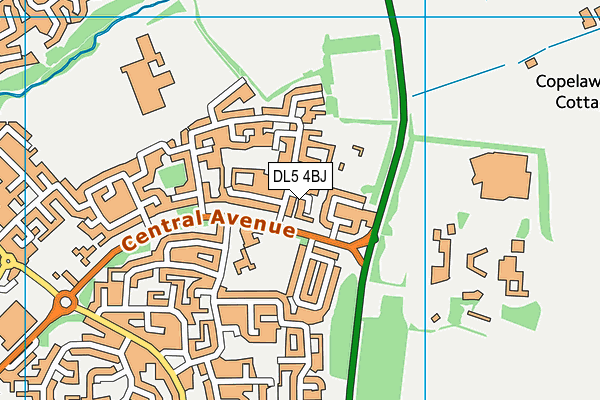 DL5 4BJ map - OS VectorMap District (Ordnance Survey)