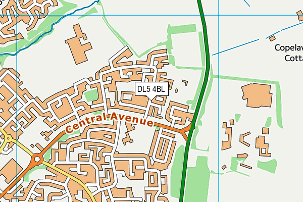 DL5 4BL map - OS VectorMap District (Ordnance Survey)