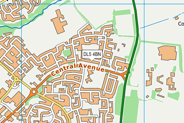 DL5 4BN map - OS VectorMap District (Ordnance Survey)