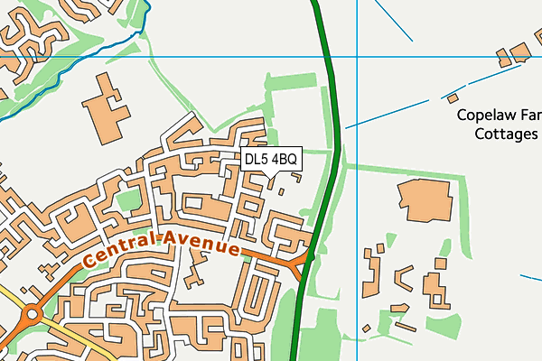 DL5 4BQ map - OS VectorMap District (Ordnance Survey)