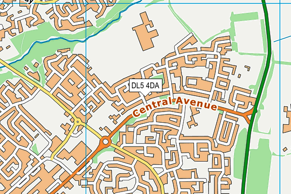 DL5 4DA map - OS VectorMap District (Ordnance Survey)