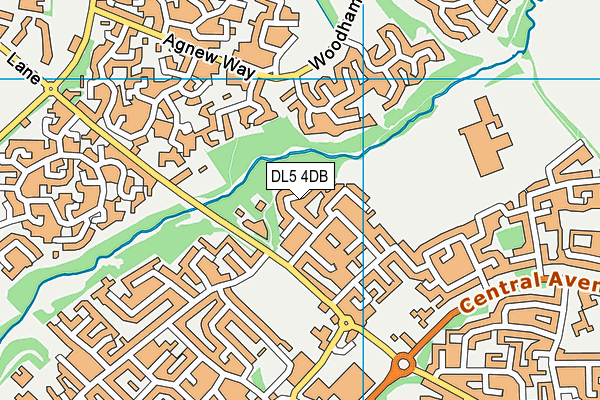 DL5 4DB map - OS VectorMap District (Ordnance Survey)