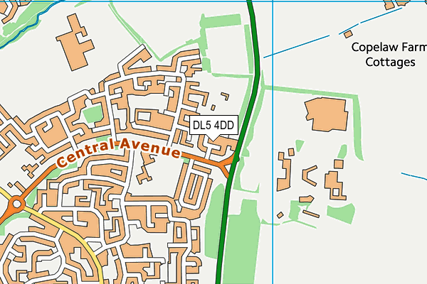 DL5 4DD map - OS VectorMap District (Ordnance Survey)