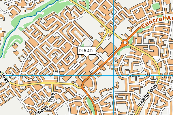 DL5 4DJ map - OS VectorMap District (Ordnance Survey)