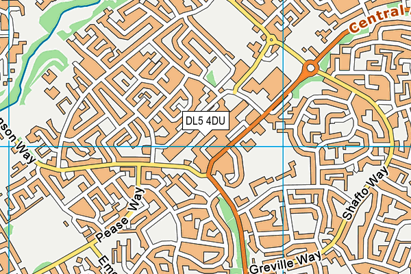 DL5 4DU map - OS VectorMap District (Ordnance Survey)