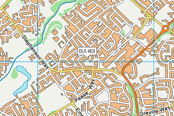 DL5 4ES map - OS VectorMap District (Ordnance Survey)