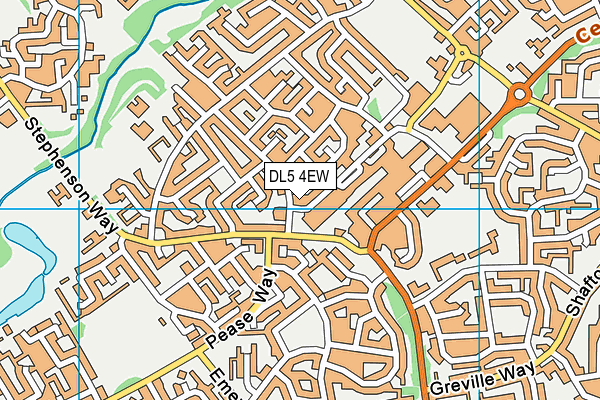 DL5 4EW map - OS VectorMap District (Ordnance Survey)