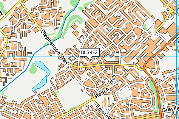 DL5 4EZ map - OS VectorMap District (Ordnance Survey)