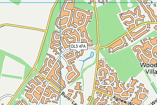 DL5 4FA map - OS VectorMap District (Ordnance Survey)