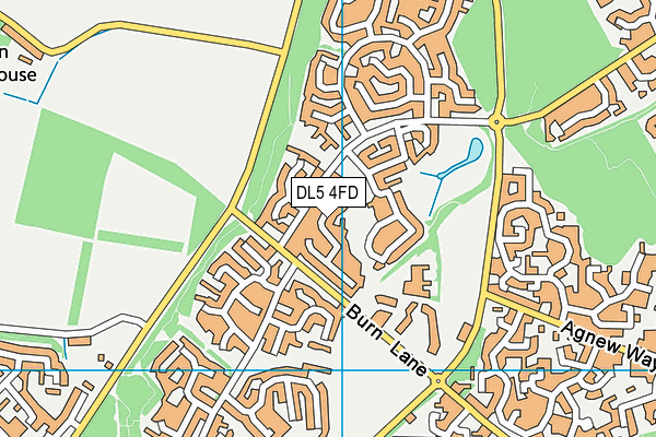 DL5 4FD map - OS VectorMap District (Ordnance Survey)