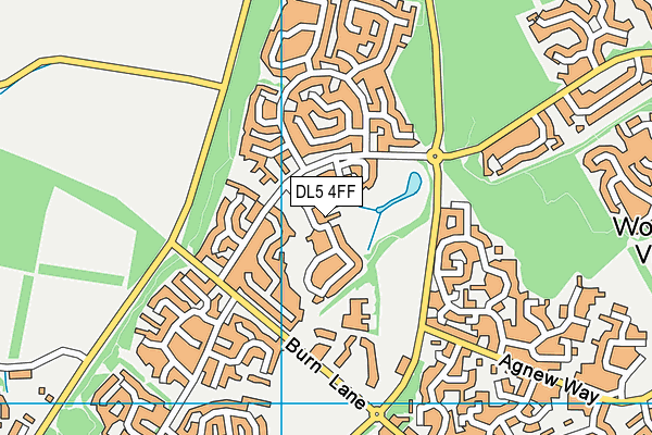 DL5 4FF map - OS VectorMap District (Ordnance Survey)