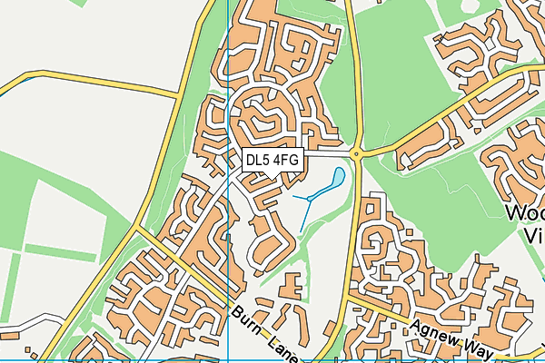 DL5 4FG map - OS VectorMap District (Ordnance Survey)