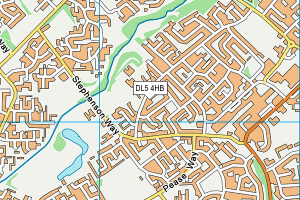 DL5 4HB map - OS VectorMap District (Ordnance Survey)