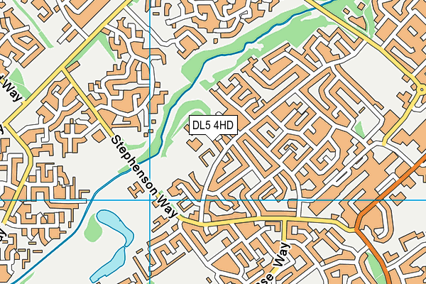 DL5 4HD map - OS VectorMap District (Ordnance Survey)