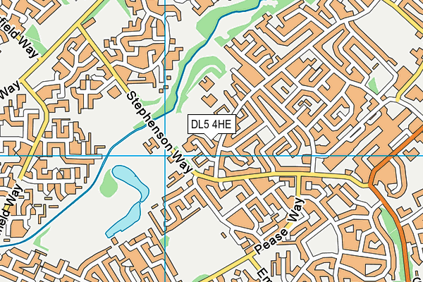 DL5 4HE map - OS VectorMap District (Ordnance Survey)