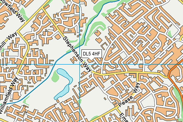 DL5 4HF map - OS VectorMap District (Ordnance Survey)