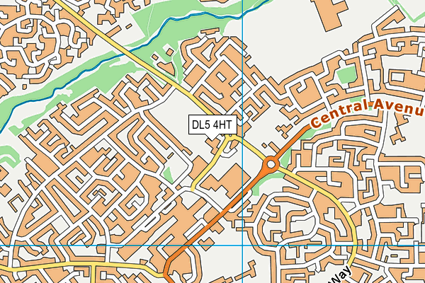 Newton Aycliffe Youth & Community Centre map (DL5 4HT) - OS VectorMap District (Ordnance Survey)