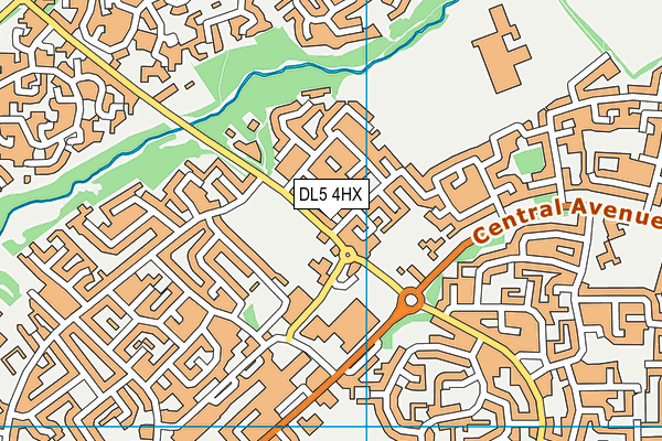 DL5 4HX map - OS VectorMap District (Ordnance Survey)