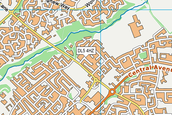 DL5 4HZ map - OS VectorMap District (Ordnance Survey)