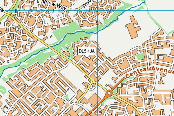 DL5 4JA map - OS VectorMap District (Ordnance Survey)