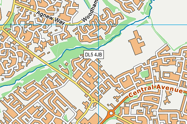 DL5 4JB map - OS VectorMap District (Ordnance Survey)
