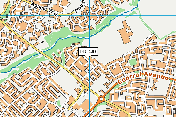 DL5 4JD map - OS VectorMap District (Ordnance Survey)