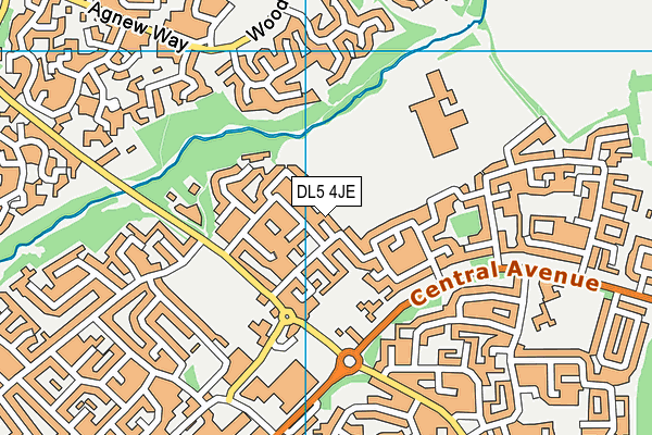 DL5 4JE map - OS VectorMap District (Ordnance Survey)