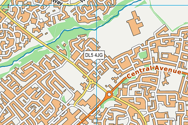 DL5 4JG map - OS VectorMap District (Ordnance Survey)