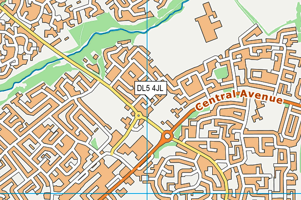 DL5 4JL map - OS VectorMap District (Ordnance Survey)