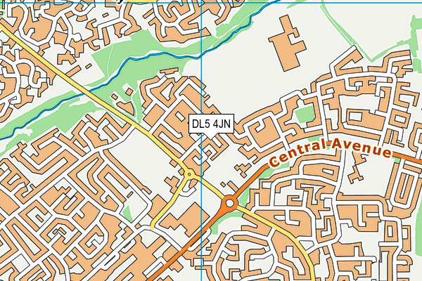 DL5 4JN map - OS VectorMap District (Ordnance Survey)