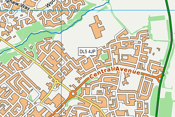 DL5 4JP map - OS VectorMap District (Ordnance Survey)