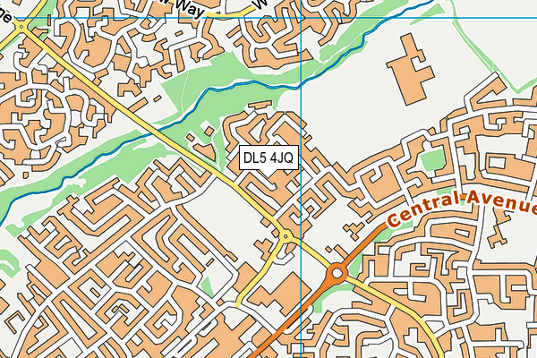 DL5 4JQ map - OS VectorMap District (Ordnance Survey)