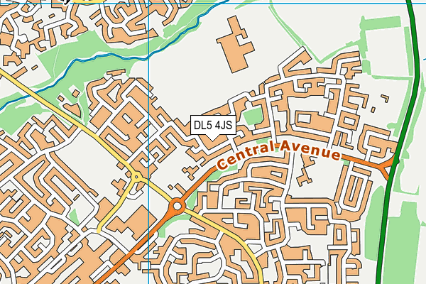 DL5 4JS map - OS VectorMap District (Ordnance Survey)
