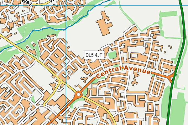 DL5 4JT map - OS VectorMap District (Ordnance Survey)