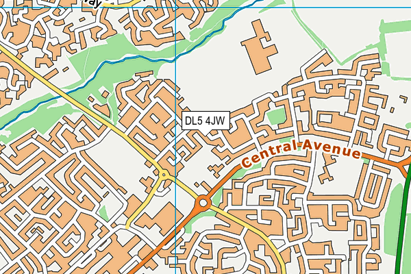 DL5 4JW map - OS VectorMap District (Ordnance Survey)