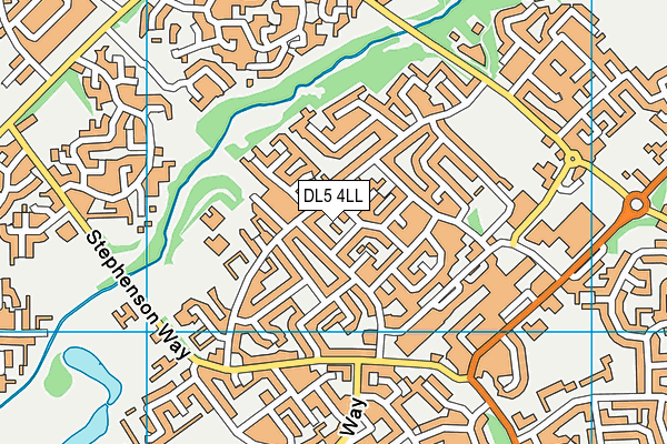 DL5 4LL map - OS VectorMap District (Ordnance Survey)