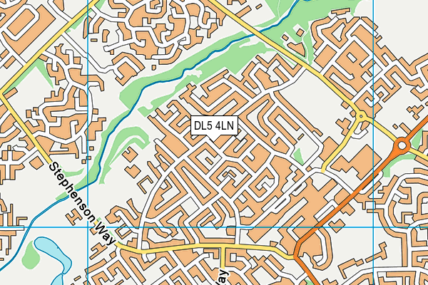 DL5 4LN map - OS VectorMap District (Ordnance Survey)
