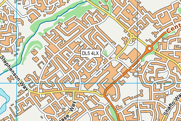 DL5 4LX map - OS VectorMap District (Ordnance Survey)