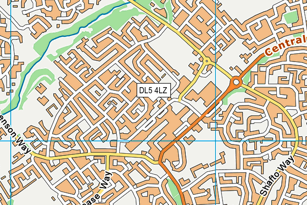 DL5 4LZ map - OS VectorMap District (Ordnance Survey)