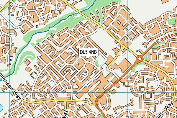 DL5 4NB map - OS VectorMap District (Ordnance Survey)